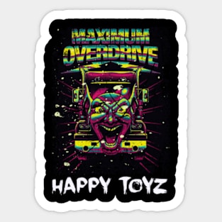 Dodging The Killer Semis Maximum Overdrive Road Trip Tee Sticker